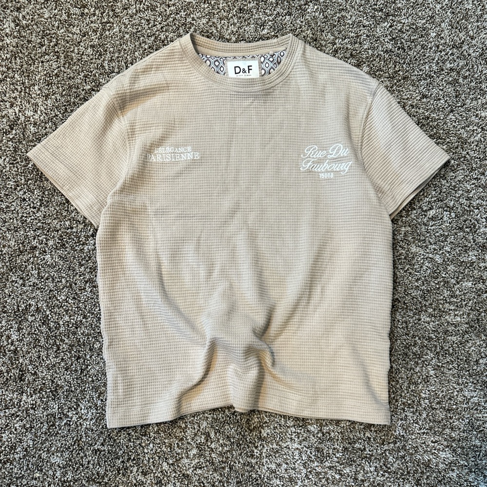 D&F Beige Graphic T-Shirt